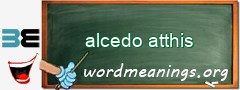 WordMeaning blackboard for alcedo atthis